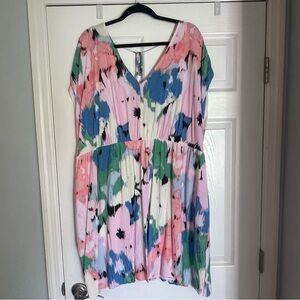 Ava & Viv Multicolor Abstract Dress